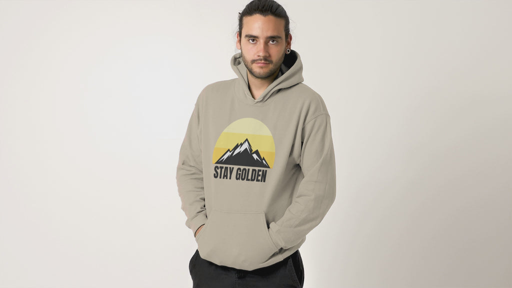 Stay Golden Mountain Hoodie- Lightweight Fleece