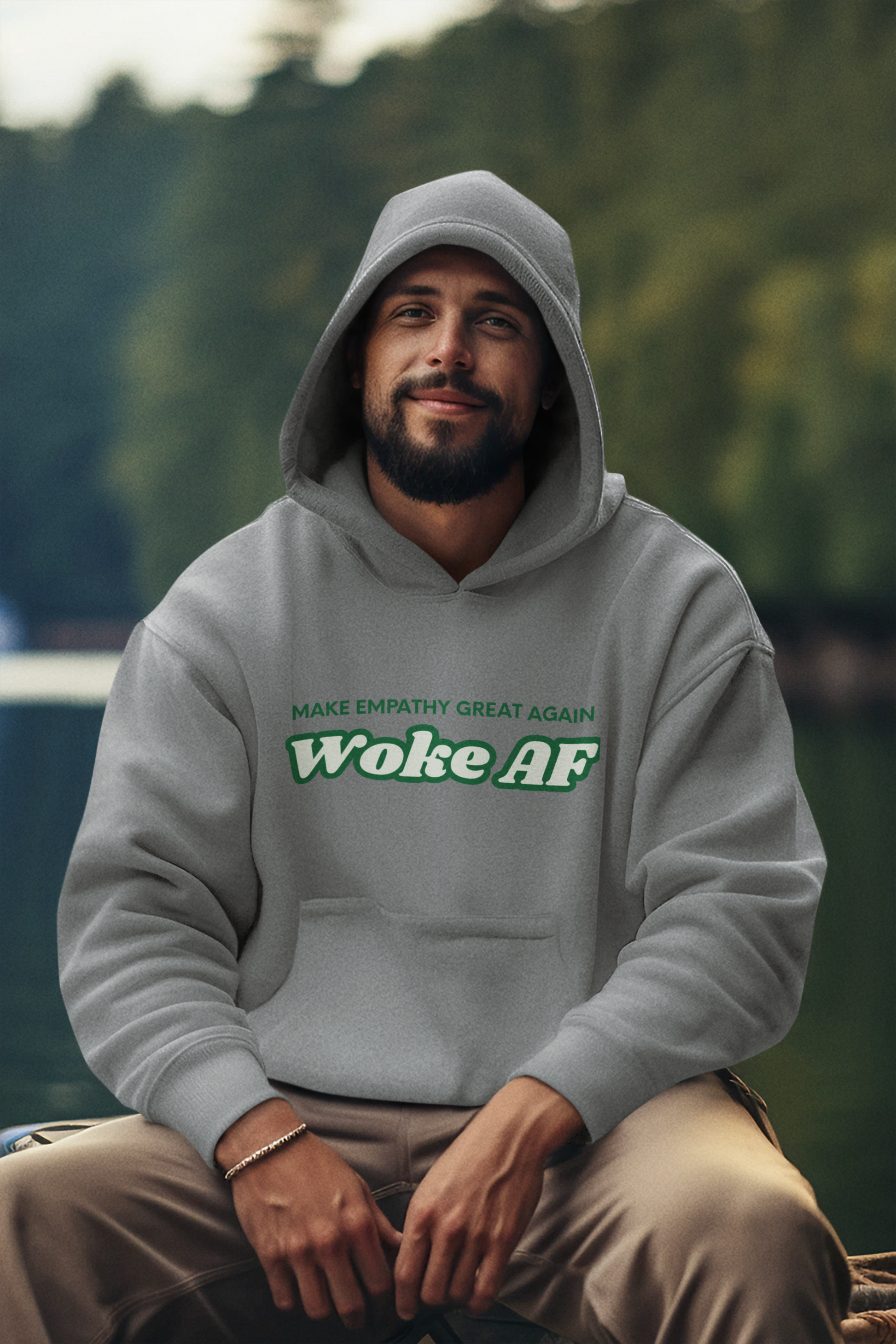 WOKE AF Make Empathy Great Again Classic Unisex Pullover Hoodie | Gildan® 1850 - Rowantree Clothing and Accessories Inc