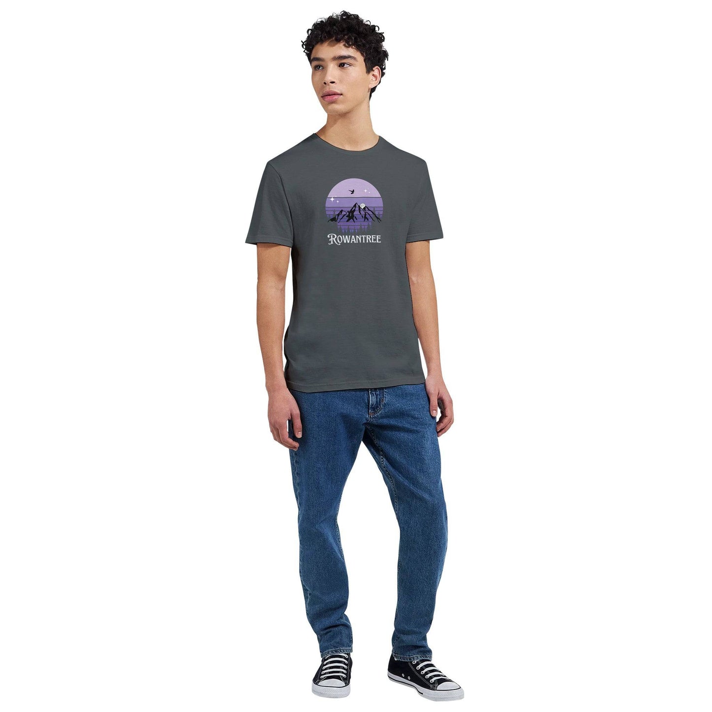 Amethyst Mountains Unisex Crewneck T-shirt - Rowantree Clothing and Accessories Inc