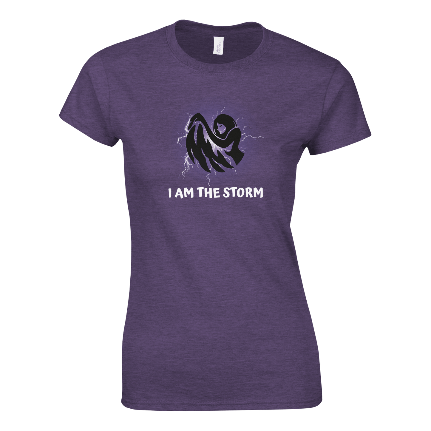 I am the Storm. Womens Crewneck T-shirt | Gildan® 64000L - Rowantree Clothing and Accessories Inc