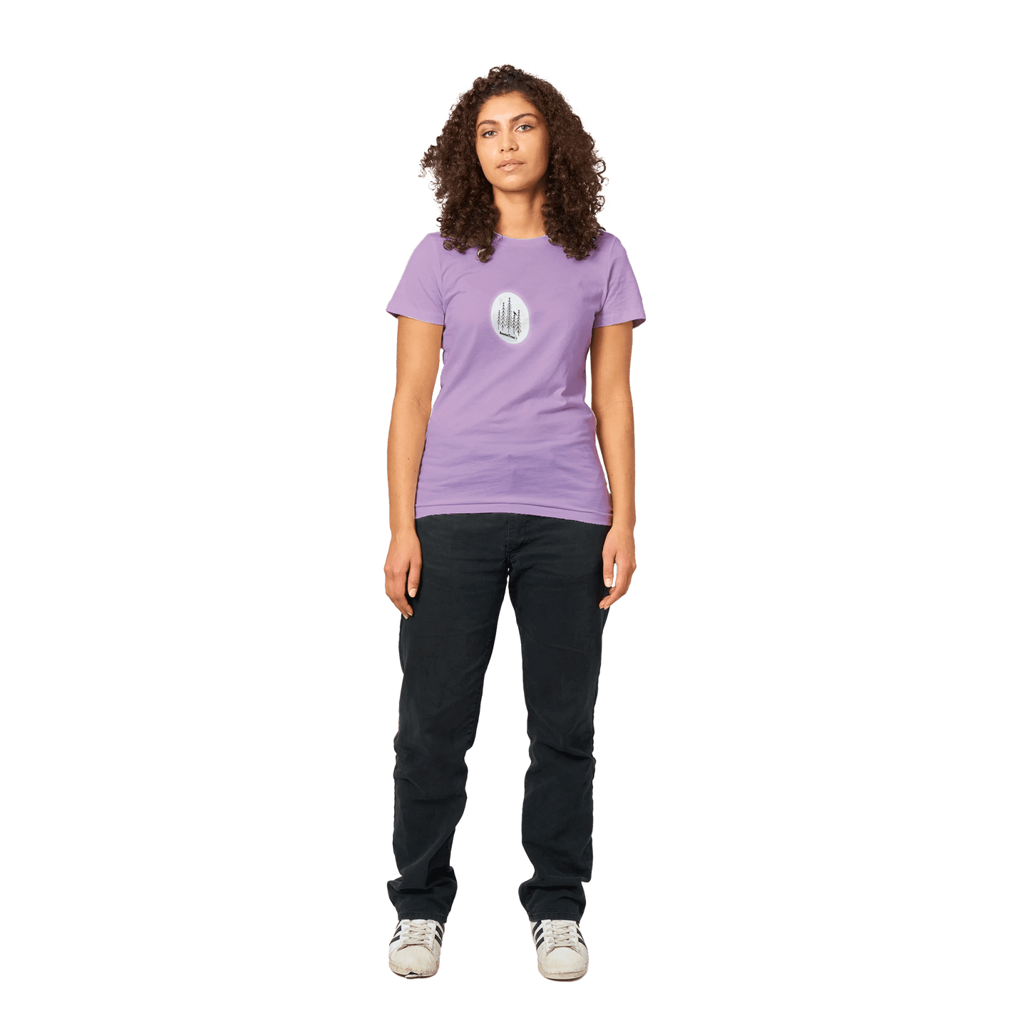 Crowing in the Moon Premium Women's Crewneck T-shirt - Rowantree Clothing and Accessories Inc