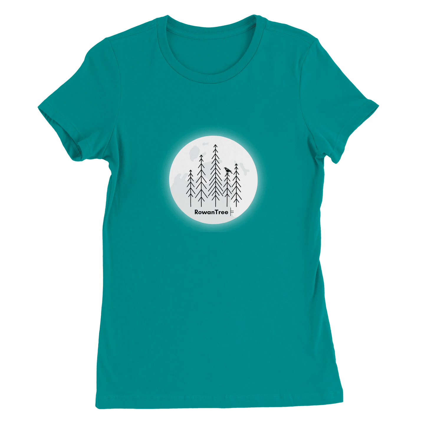 Crowing in the Moon Premium Women's Crewneck T-shirt - Rowantree Clothing and Accessories Inc