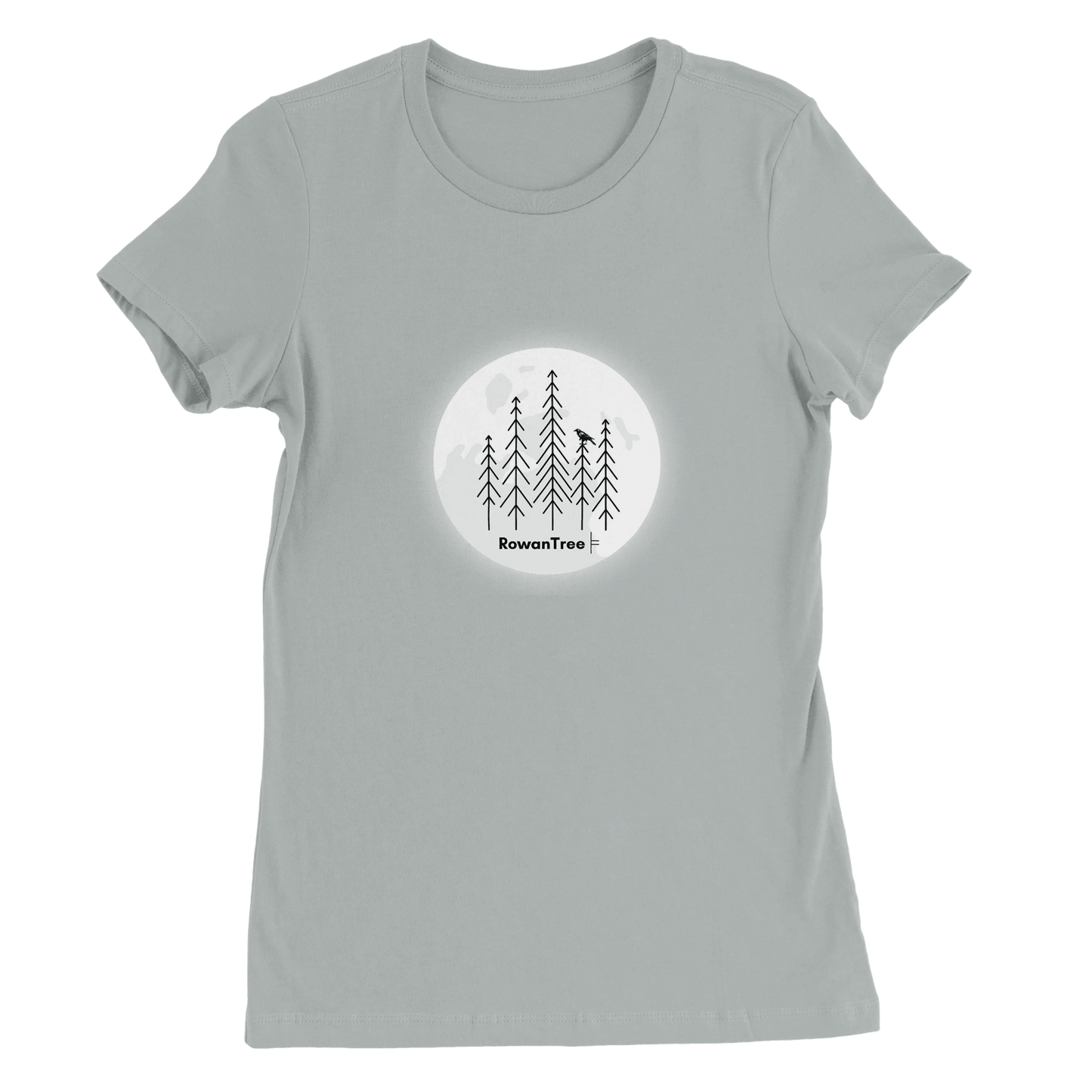 Crowing in the Moon Premium Women's Crewneck T-shirt - Rowantree Clothing and Accessories Inc