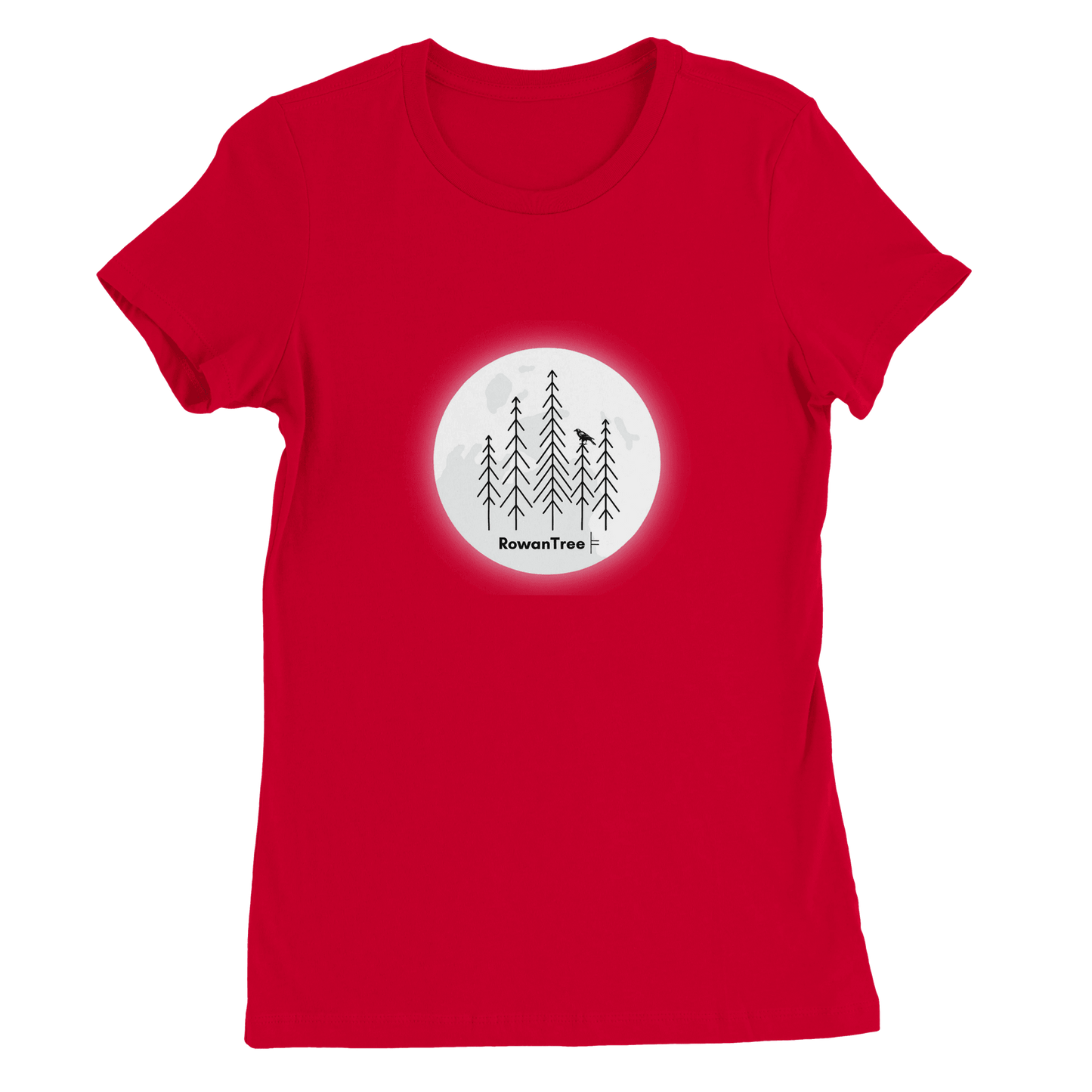 Crowing in the Moon Premium Women's Crewneck T-shirt - Rowantree Clothing and Accessories Inc