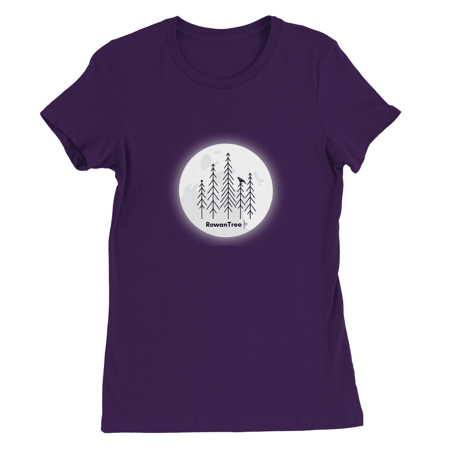 Crowing in the Moon Premium Women's Crewneck T-shirt - Rowantree Clothing and Accessories Inc