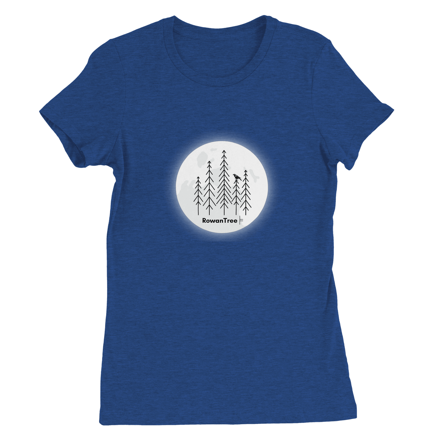 Crowing in the Moon Premium Women's Crewneck T-shirt - Rowantree Clothing and Accessories Inc