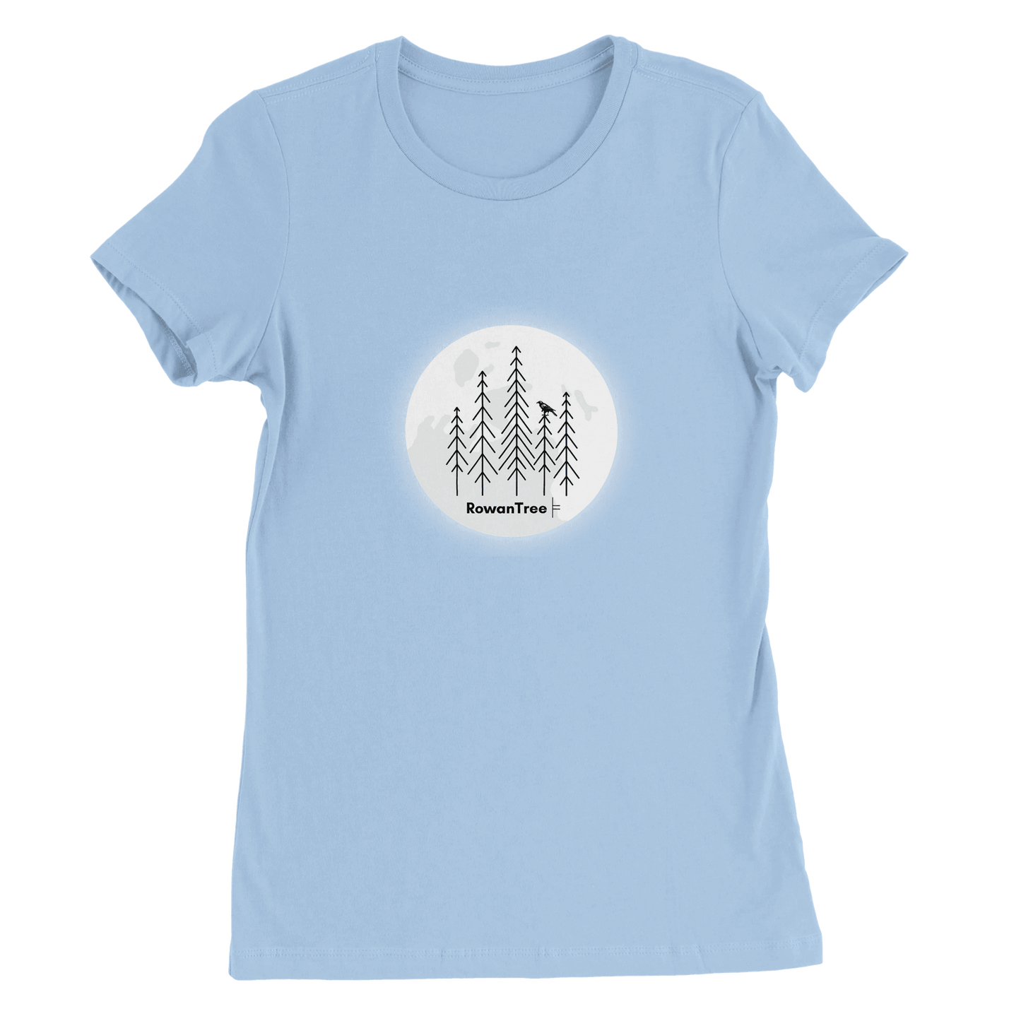 Crowing in the Moon Premium Women's Crewneck T-shirt - Rowantree Clothing and Accessories Inc