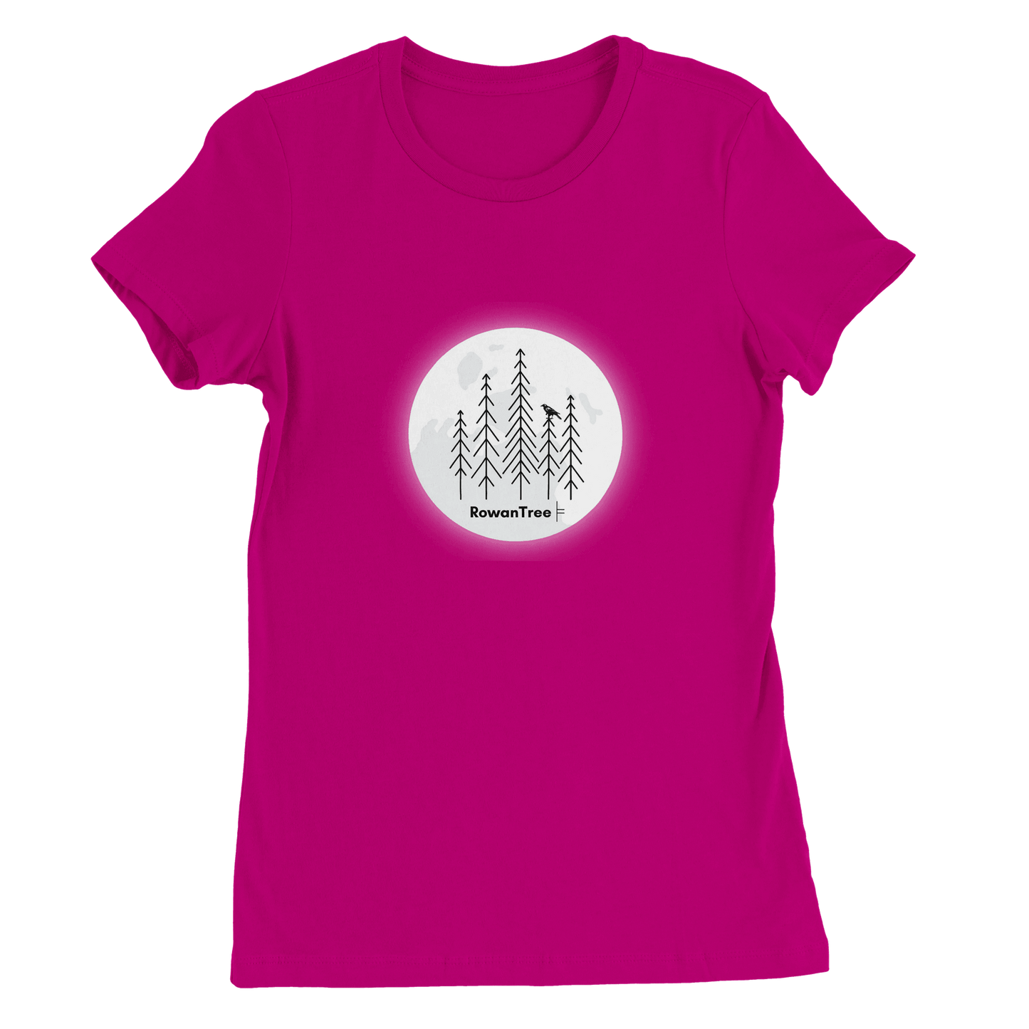 Crowing in the Moon Premium Women's Crewneck T-shirt - Rowantree Clothing and Accessories Inc