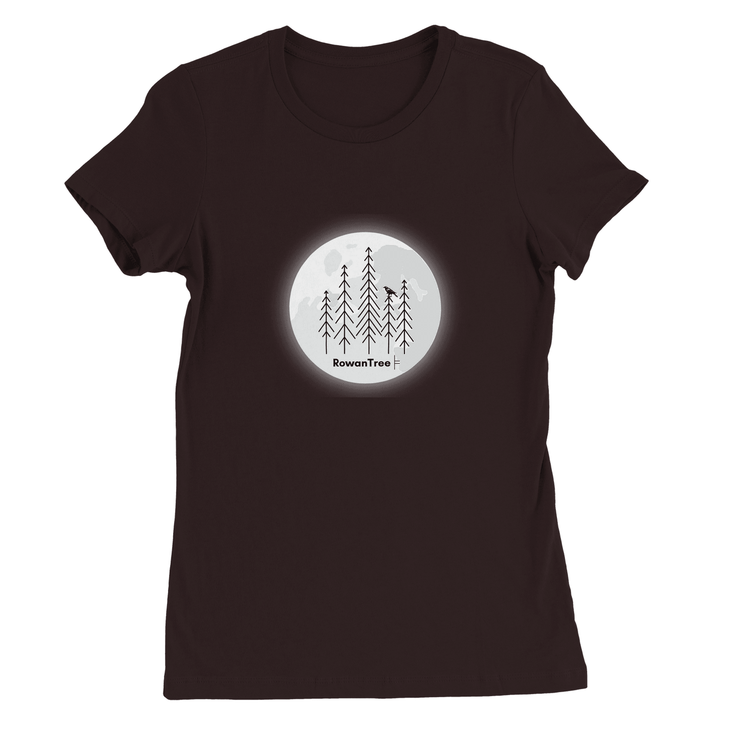 Crowing in the Moon Premium Women's Crewneck T-shirt - Rowantree Clothing and Accessories Inc