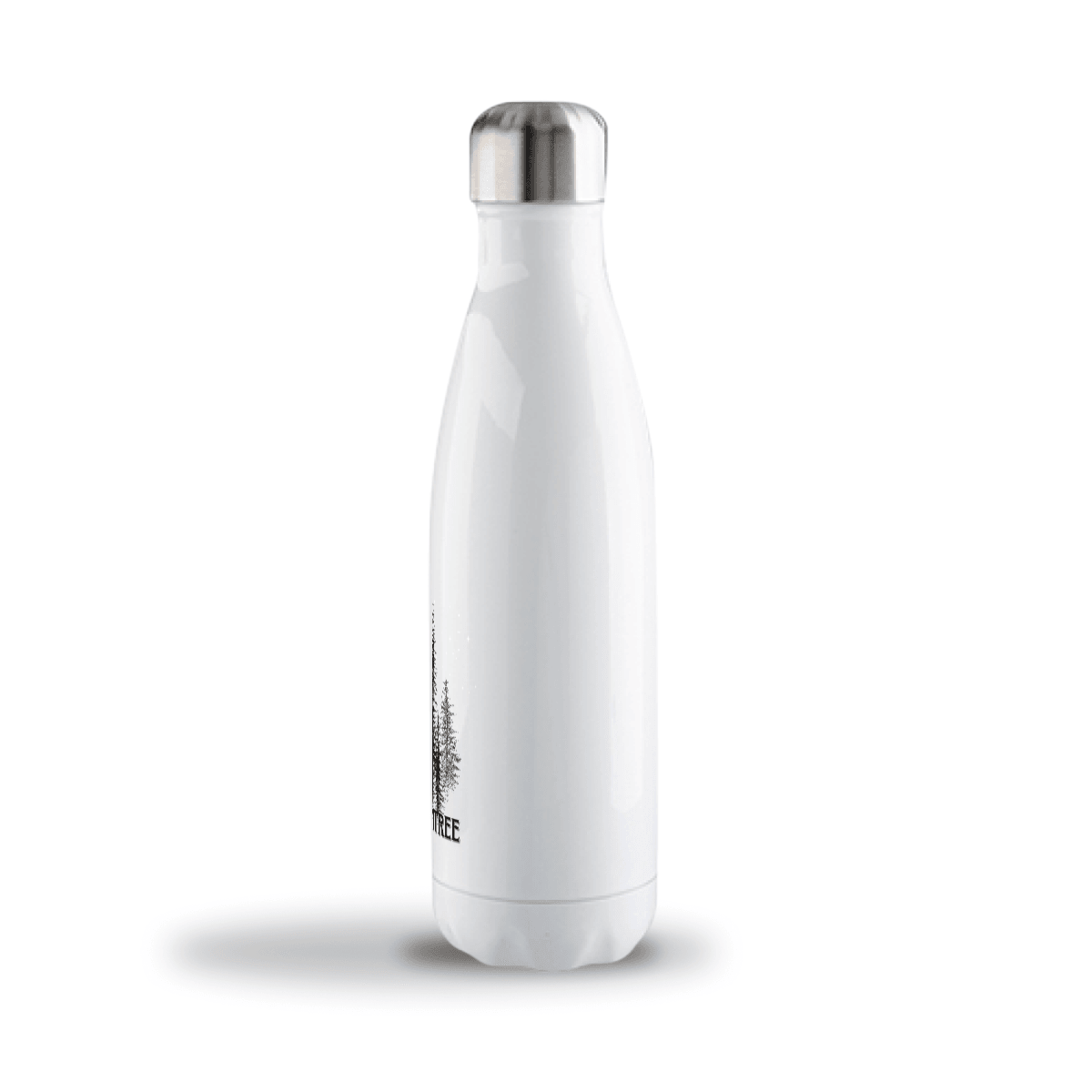 White bottle with stainless steel interior - Rowantree Clothing and Accessories Inc