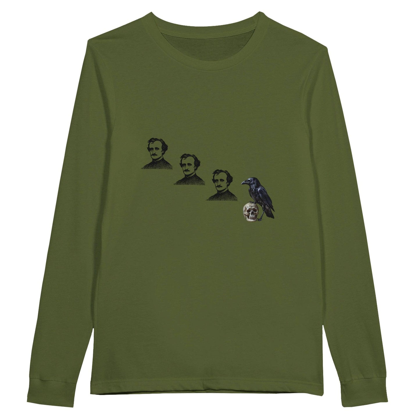 Poe, Poe, Poe, Crow Premium Unisex Longsleeve T-shirt - Rowantree Clothing and Accessories Inc