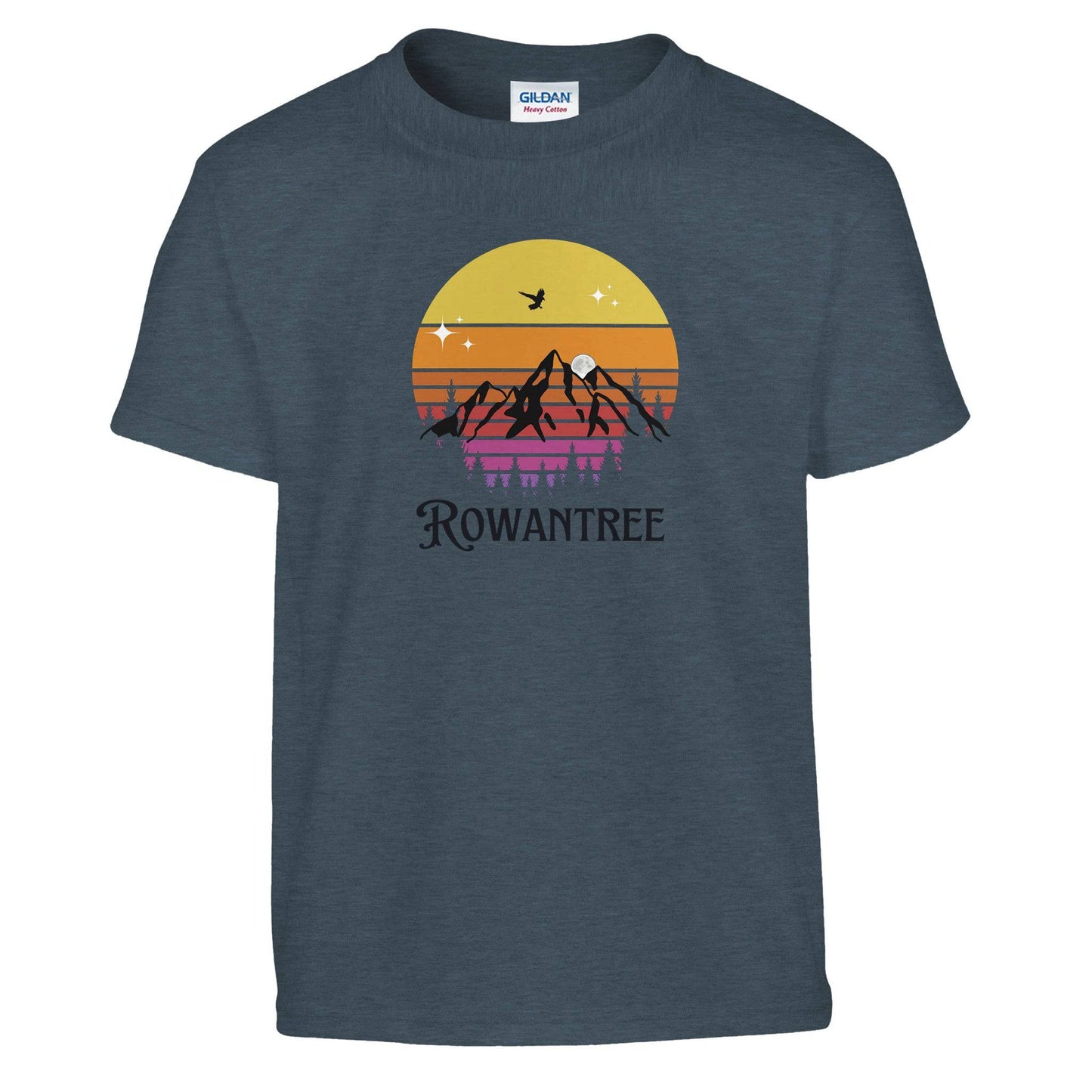 Rowantree Mountains Classic Kids Crewneck T-shirt | Gildan® 5000B - Rowantree Clothing and Accessories Inc