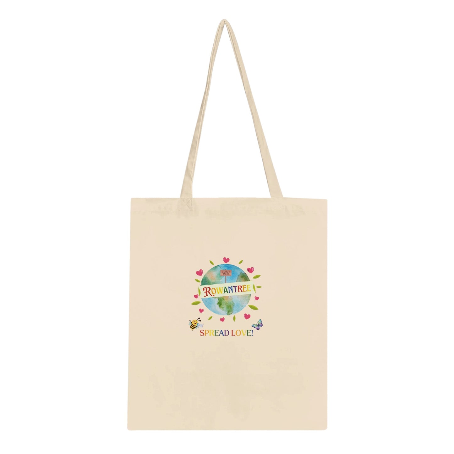 Spread Love Classic Tote Bag - Rowantree Clothing and Accessories Inc