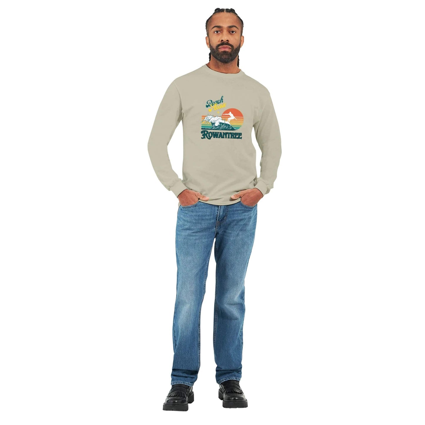 The Beach Please Classic Unisex Longsleeve T-shirt - Rowantree Clothing and Accessories Inc