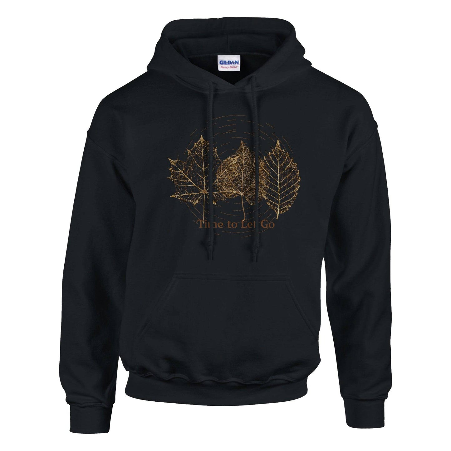 Time to Let Go Golden Brown Leaves Classic Unisex Pullover Hoodie - Rowantree Clothing and Accessories Inc