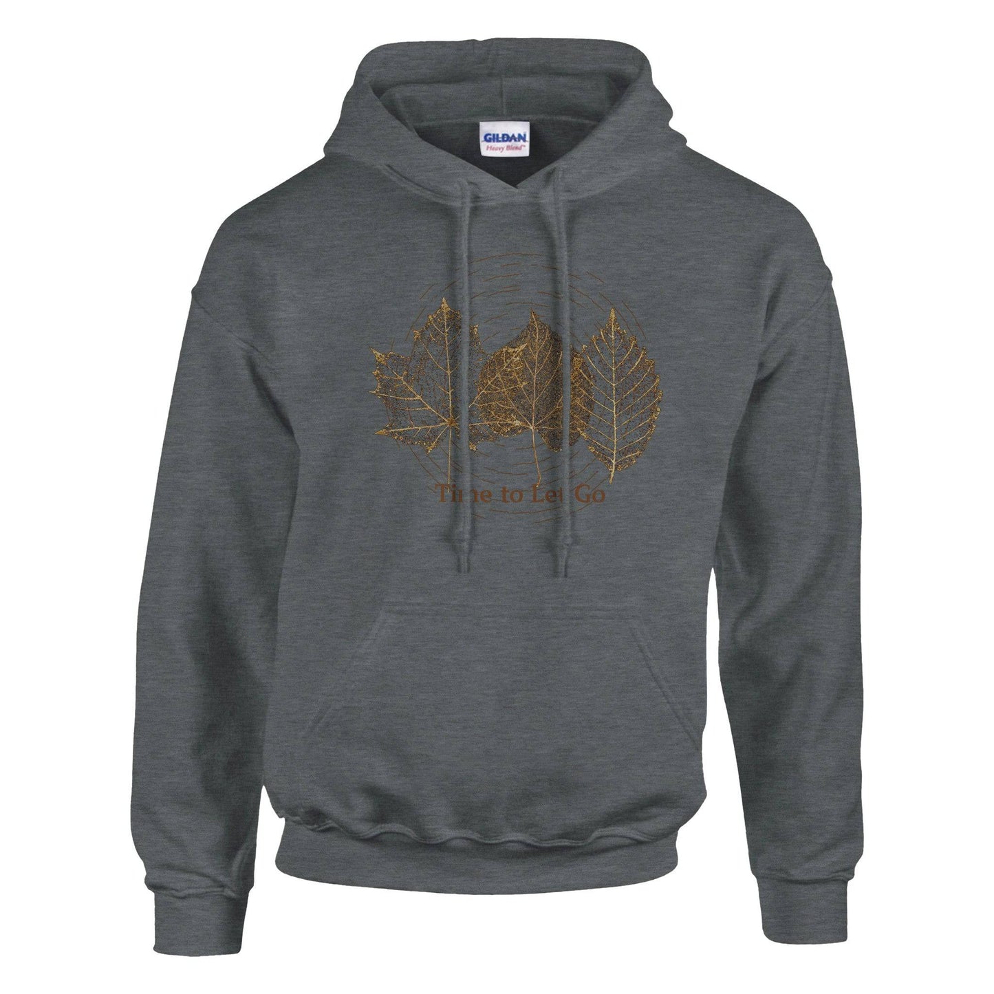 Time to Let Go Golden Brown Leaves Classic Unisex Pullover Hoodie - Rowantree Clothing and Accessories Inc