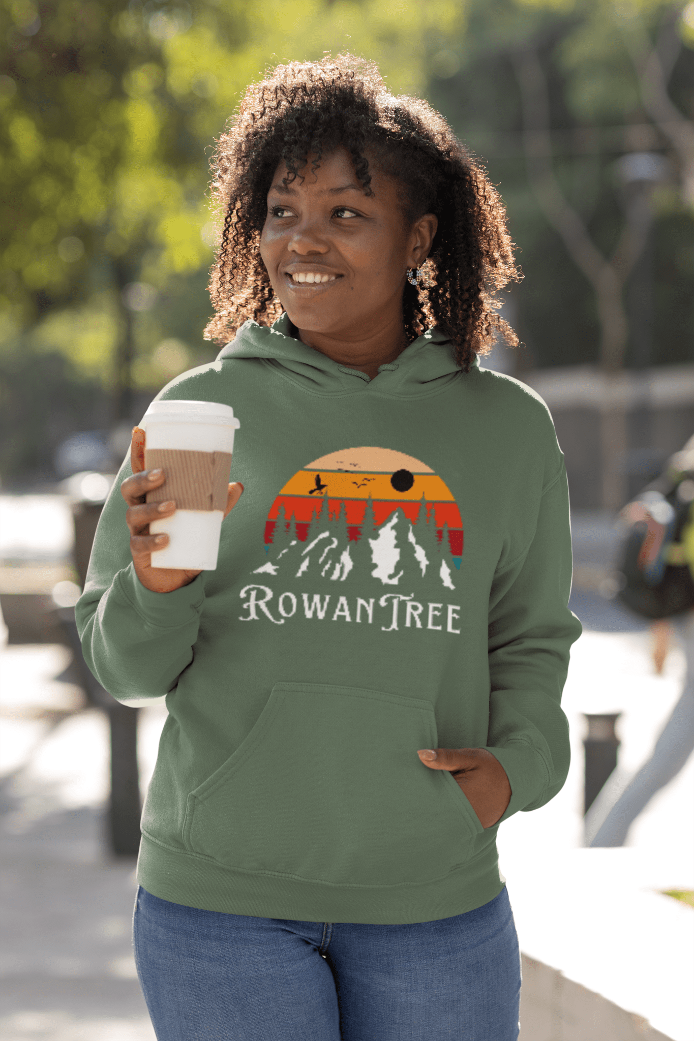 Rowantree Mountains Unisex Hoodie - Rowantree Clothing