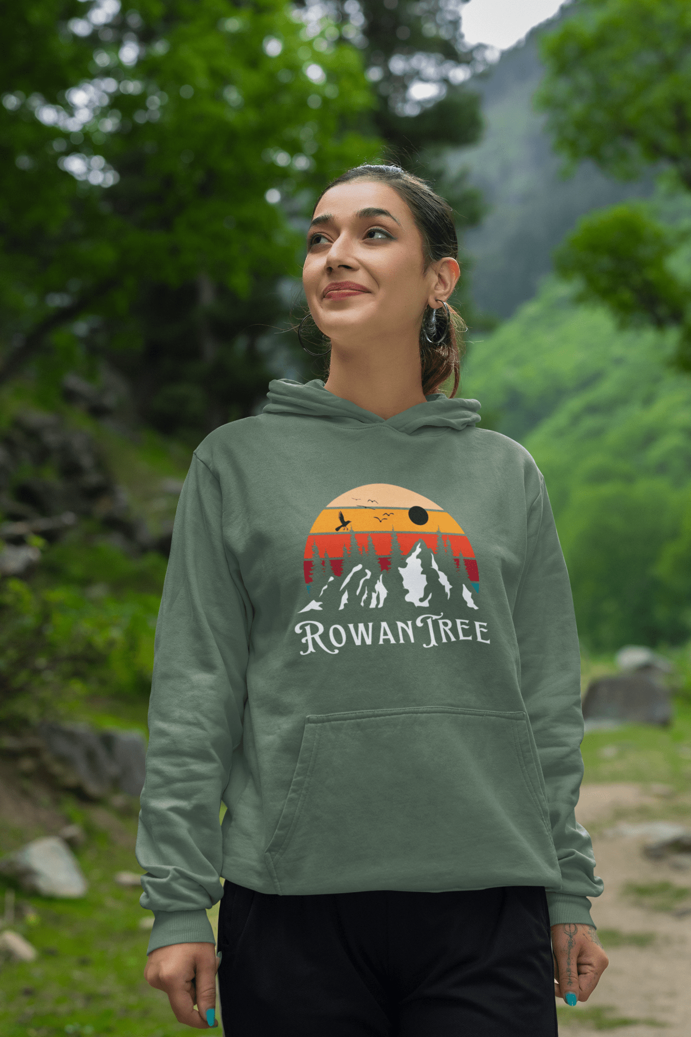 Rowantree Mountains Unisex Hoodie - Rowantree Clothing