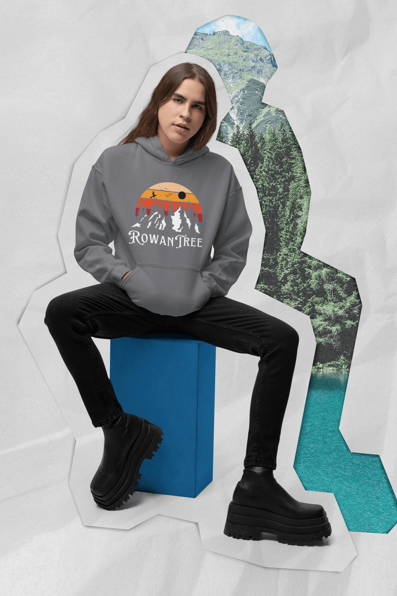 Rowantree Mountains Unisex Hoodie - Rowantree Clothing