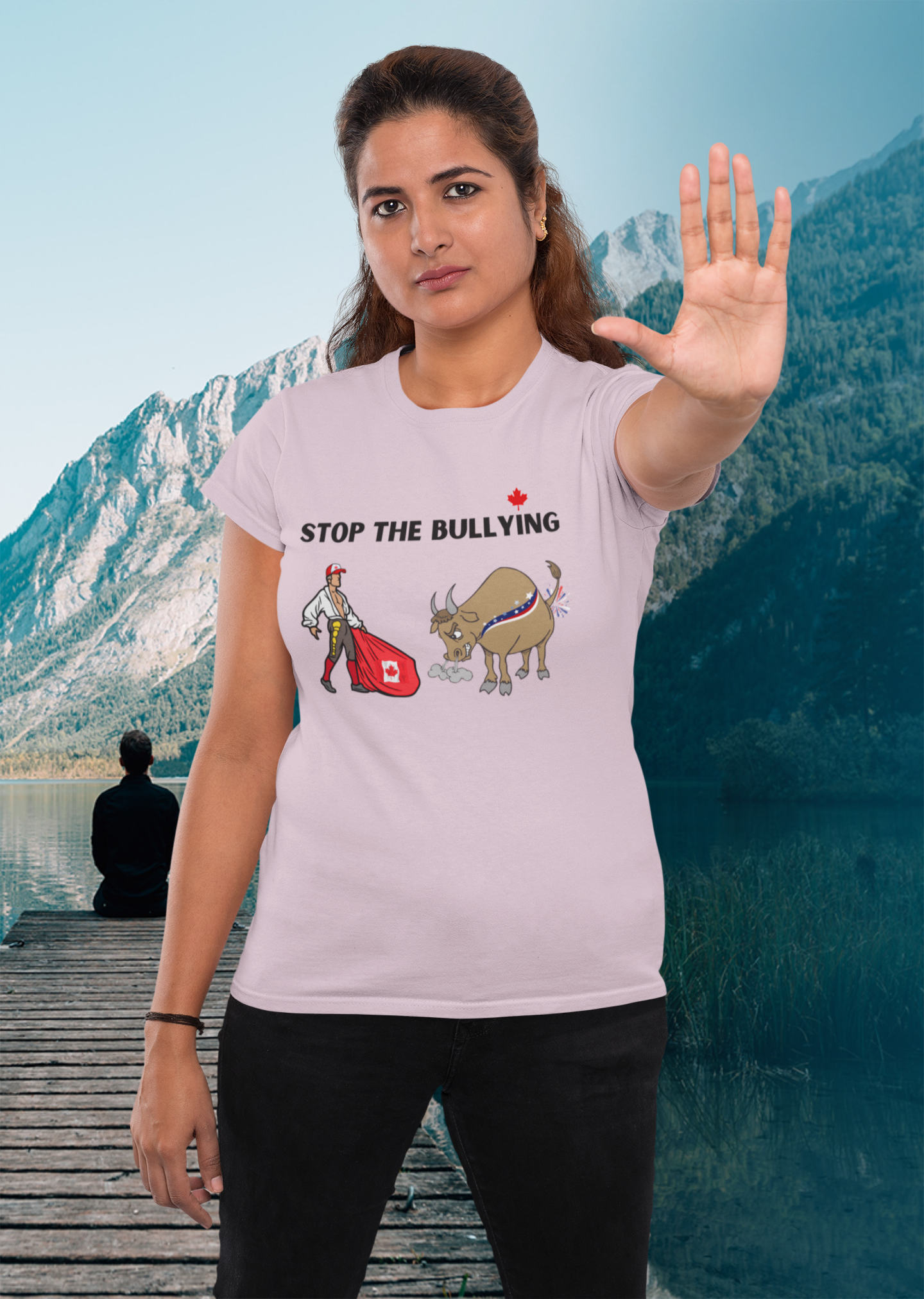 Stop Bullying Classic Unisex Crewneck T-shirt | Gildan® 6400 - Rowantree Clothing and Accessories Inc