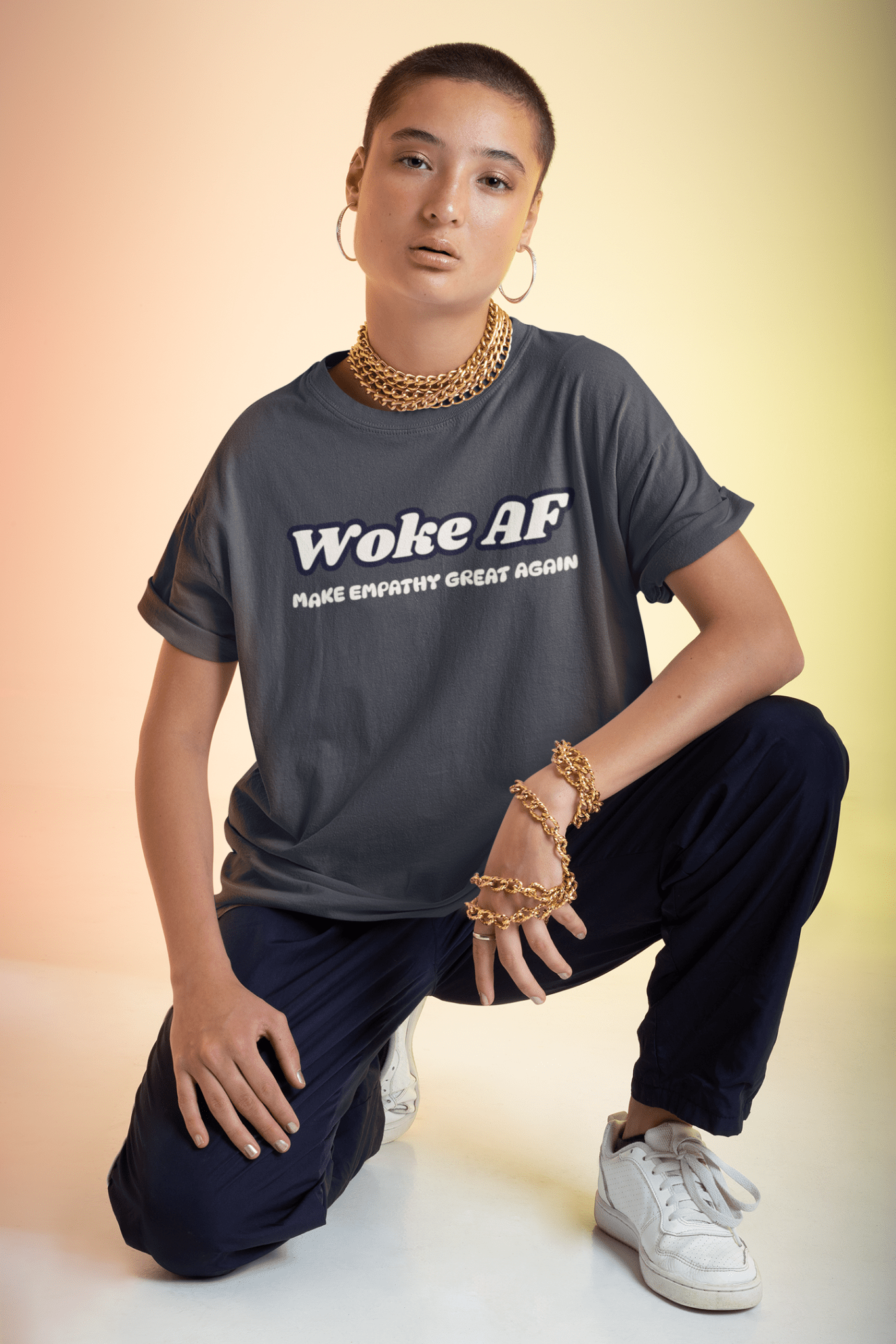 Woke AF Make Empathy Great Again Unisex Cotton Tee Rowantree - Rowantree Clothing